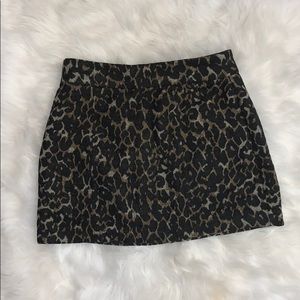 Leopard mini skirt